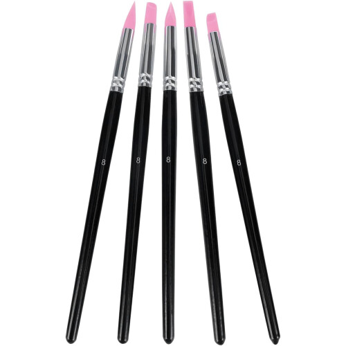 5pcs Pottery Tools Soft-Tipped Pen for Clay Ceramic Needle Silicone Tip Clay Tools
