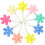 40pcs Threader for Needle Plastic Copper Material Plum Blossom Head Charming Style 1