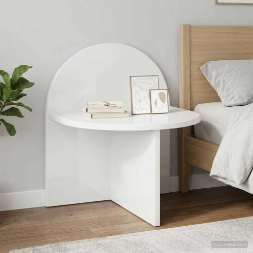 VidaXL vidaXL Bedside Table High Gloss White 40 x 35.5 x 45.5 cm