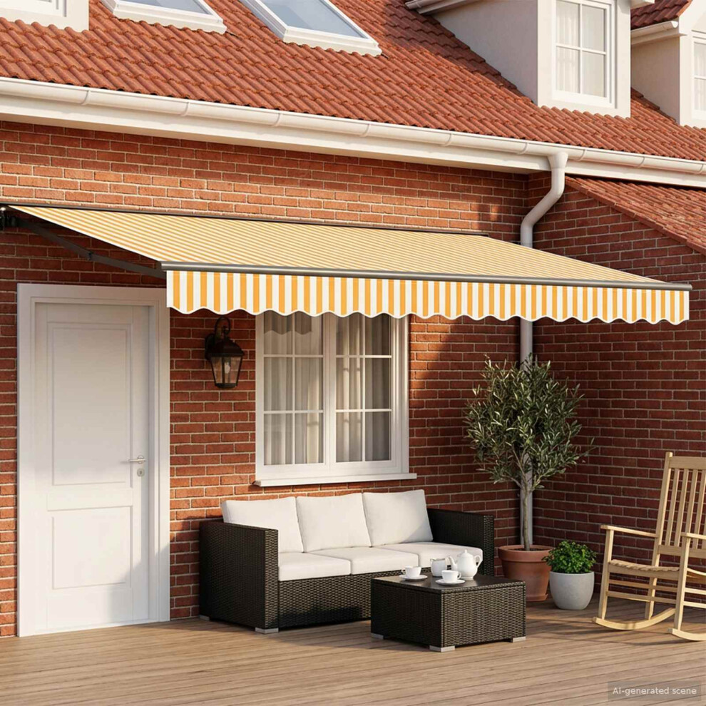 Vidaxl Electric Retractable Awning 4 X 2 M Polyester With Pu Coating
