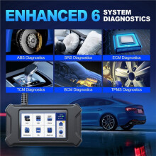 CS6 Automotive Scanner Car Diagnostic Tool SRS TCM ECM TPMS 6 System Code Read Oil Brake 7 Reset Free Update