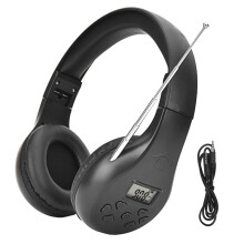 Portable FM Radio Headphone Radio Receiver Stereo Earphone Foldable FM Radio Bass Sound Stereo Outdoor Headset