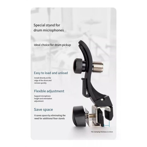 Alctron/Aikechuang MA512 Drum Microphone Chuck, Drum Clip, Drum Microphone Accessories, Drum Use