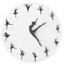 Pole Dancing Clock Hands Wall Art Decor for Dancing Room, Silent Movement Clock Dance