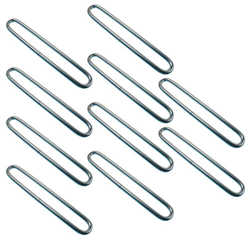 Fivelas Metálicas Versáteis para Fitas - Formatos Oval e Retangular, Tamanho 150 mm