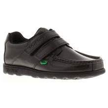 (Black, 13 (Children's)) Kickers Boys School Shoes Fragma Jnr Twin Strap Leather Touch Fastening black UK