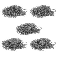 5X Cast Iron Cleaner -Premium 316 Stainless Steel Chainmail Scrubber , 8x6 Inch
