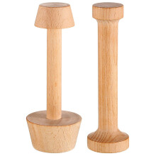 2 Pieces Wooden Tart Tamper Set Tart Pan Wooden Molds Egg Tarts Tamper Pastry Tools Tart Tamper DIY Cake Pastry Tools