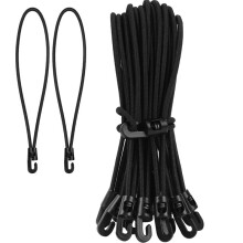 Bungee Cord with Hooks, Pack of 20 Expander with Hooks, 25 cm, Multifunctional Tensioner,for Tents, , Camping