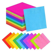200 Count Cocktail Napkins Disposable Napkins Double Layer Printed Paper Napkins Facial Tissue for Home and Party Favors
