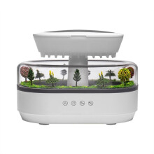 Landscape Aromatherapy Machine with Humidifier and LED Atmosphere Light for Home Bedroom European Regulations EU Plug