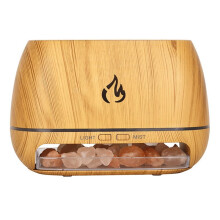 Salt Stone Aroma Air Humidifier Flame Colored Light NightLight Aromatherapy Essential Oil Diffuser AromatherapySprayer A
