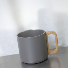 Stainless Steel Coffee Mug with Wood Handle,Double-Walled Insulation for Hot and Cold Beverages, Ideal for Home Use