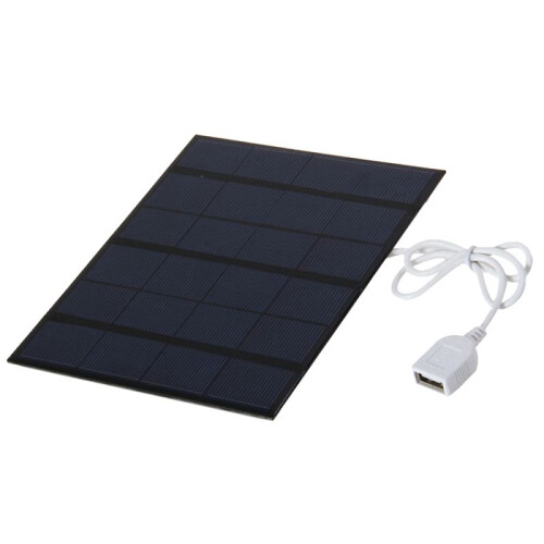 3.5W 6V Solar Panel with USB Cable Outdoor Portable  Solar Panel Battery Charger