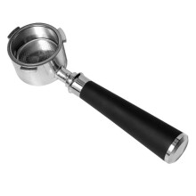 Rostfritt Stål 51 mm Bottenlöst Ihåligt Enkelt Långt Kaffehandtag för Kaffebryggare Avtagbar Design, C