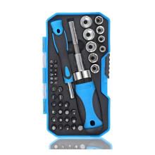 44-Piece Ratchet Screwdriver Bit Sleeve Set Portable Maintenance Tools are Suitable for Families, Garages and Bicycles.