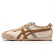(Light Brown/Gray, EU44) Tiger MEXICO 66 Classic Casual Shoes Unisex Leather