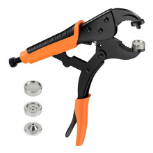 Heavy-Duty Snap Fastener Pliers Adjustable Tool Pliers with Three Dies for Leather Snap and Sewing