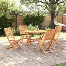 vidaXL Garten Essgruppe 5 stk. Braun Massivholz Akazie