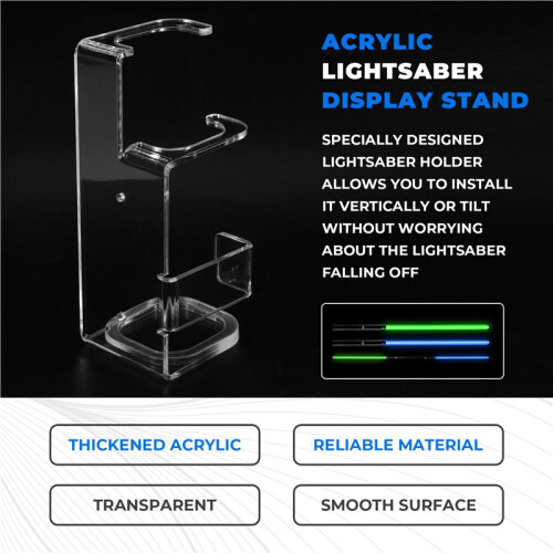 Supporto per Spada Laser da 2 Pezzi con Supporto A Parete per Display per Spada Laser Supporto per Spada Laser In Acrilico per Visualizzazione