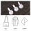 20 pcs plastic heavy wall picture frame hooks hangers 3-pin small white 3