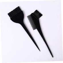 5 Pcs Hairbrush Set Hair Coloring Comb Hair Brush Tool Black Pp Material Healthy Formula Professional Salon and Home Use with Dyeing Bowl and Earmuffs