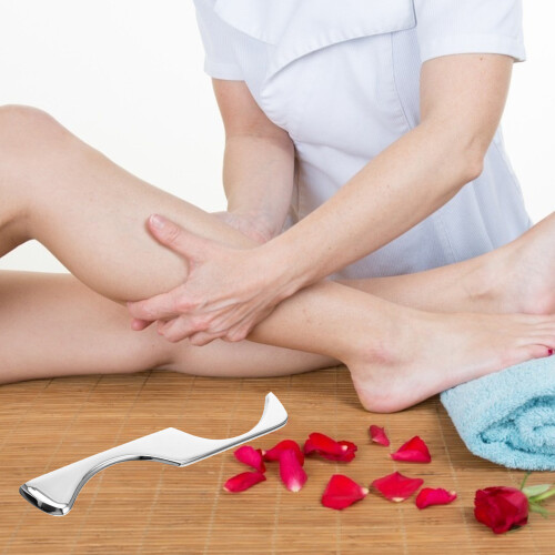 1Massagingschraper Rvs Ergonomisch Voor Gezicht, , , 2