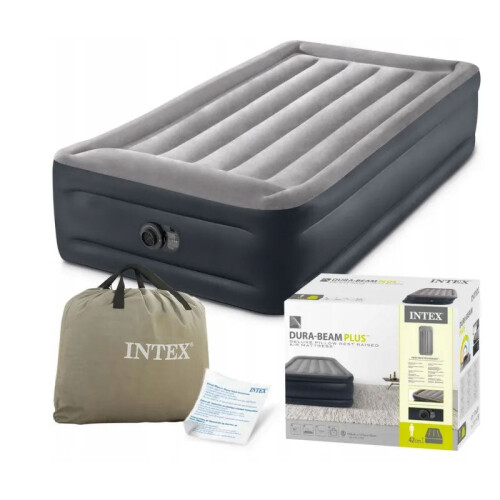 Single Air Mattress with Built-In Pump, 191x99x42 cm 1