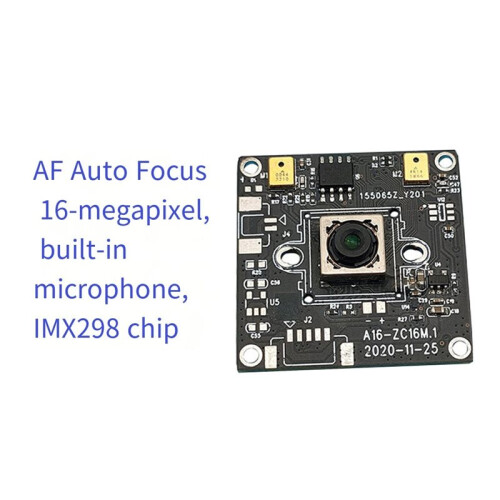 IMX298 16MP Camera Module 1/2.8 Inch Cmos Sensor 4656x3496 DFOV 123 Auto Focus HD USB Camera Module 2