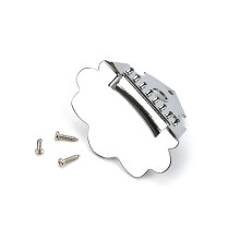 Mandolin Tailpiece Metal Tailpiece for 8 String Mandolin Silver Guitar Transducer Sound Pickup Instrument