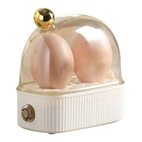 Electric Egg Boiler Automatic Cooker Rapid Egg Boiler Breakfast Machine Multi-Function Egg Cooker 2 Eggs EU Plug White