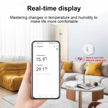 Zigbee Temperature and Humidity Sensor Temperature Humidity Detector with for EWelink App Control