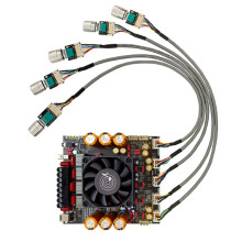 ZK-AS21P Digital Power Amplifier Board Stereo 2X3000W+600W Subwoofer Amplifier Module with Shielded Wire