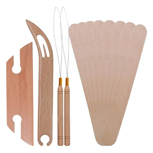 Inkle Weaving Shuttles Set Multifunctional Weaving Tool Practical Needle Threader for Weaving Enthusiasts  Lovers
