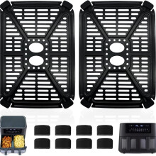 Air Fryer Tray for Holstein Housewares 8.4QT Dual Basket Digital Air Fryer 8.5x6.1 in Air Fryer Grill Plate Accessories
