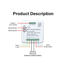WiFi Momentary Self-Locking Module 10A DIY Breaker Module Control By Life/Tuya App