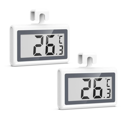 Fridge Freezer Thermometer, Digital Refrigerator Thermometer,with LCD Display, C/F ,for Kitchen,Home,Restaurants