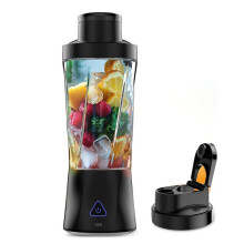 Portable Juicer 360W High Power Wireless Juicer Large Capacity Kitchen Juicer Black Transparent Cup Body