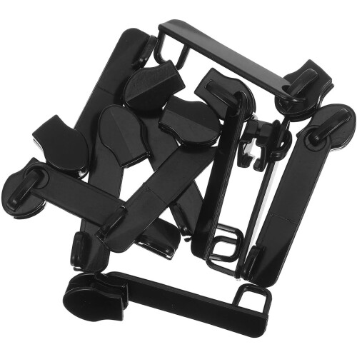 100Pcs Black Metal Zipper Pull Replacement for Luggage and Backpack, Detachable Double-Layer