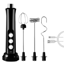 Handheld Electric Milk Frother 3-In-1 Milk Frother Suitable for Beating Eggs in the Kitchen Portable Milk Blender A