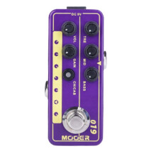 MOOER 019 UK Gold PLX Digital Preamp Guitar Effects Independent 3 Band EQ, Gain and Volume Controls for Each Channel