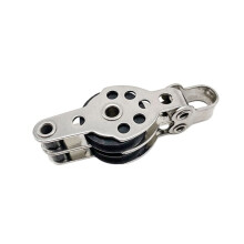 316 Edelstahl Doppel-Nylon-Scheiben Block Segelblock Pulley Marine Bootszubehör