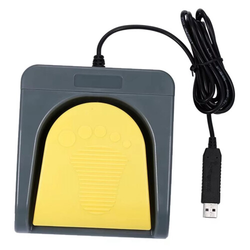 USB Single Foot  Game Control One Key Customized Computer Keyboard Action Pedal  Control Yellow