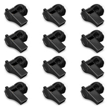 12PCS Sports Whistles with Lanyard, Loud Crisp Sound Whistle Ideal for Coaches, Referees, Officials