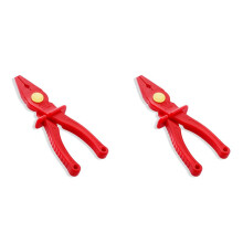 2X Labor-Saving VDE Insulated Electrician Plastic Pliers 1000V Insulated with Anti-Burn Glass Fiber for Hand Tools