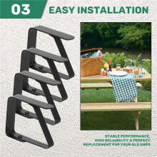 4 Pcs Black Black Tablecloth Clip Tablecloth Fixing Clip 5X4cm Tablecloth Clip for Buffet Banquet/Barbecue/Garden Party