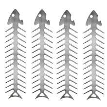 4 Stuks Roestvrijstalen Barbecuespiesen, Visgraatspiezen, Vleesprikkers, BBQ-Gerei, Grillaccessoires