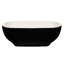 Bols à trempette en grès, noir et blanc, lot de 4, compatibles four