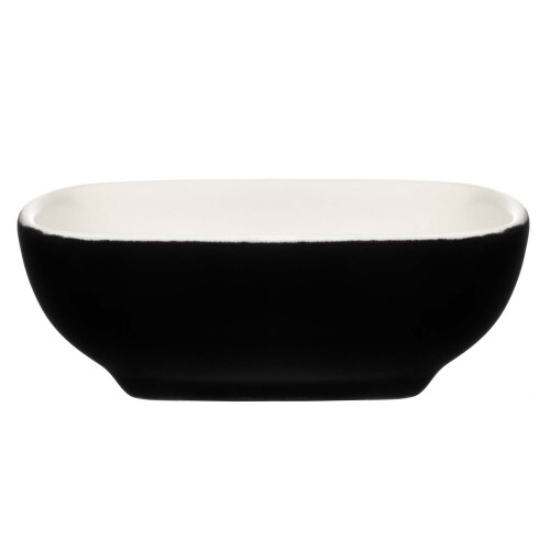 Bols à trempette en grès, noir et blanc, lot de 4, compatibles four