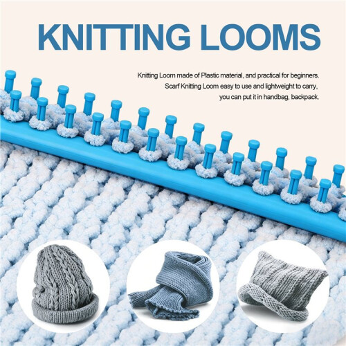 Rectangle Looms for Scarf Weaving with Hook and Knitting Device, 58cm 2